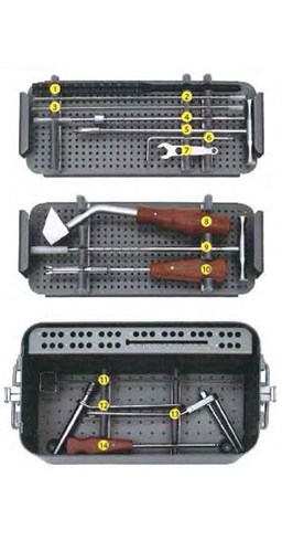 Jeu D'instruments Orthopédiques Pour Chirurgie Radius Distal 2,4 Mm - Boîte Stérilisable - Neuf